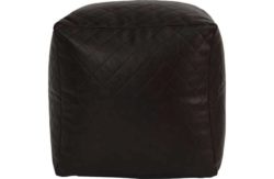 HOME Quilted PVC Beanbag Cube - Chocolate.